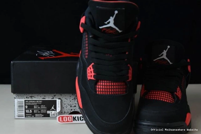 Official Maikesneakers CT8527-016 Jordan 4 Red Air Thunder 0807